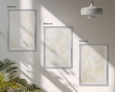 Set de 3 cuadros para salón Diseño de pintura con textura brillante