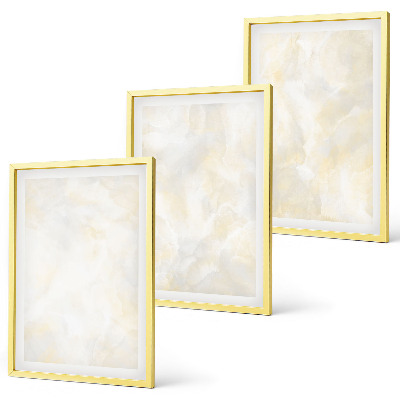 Set de 3 cuadros para salón Diseño de pintura con textura brillante