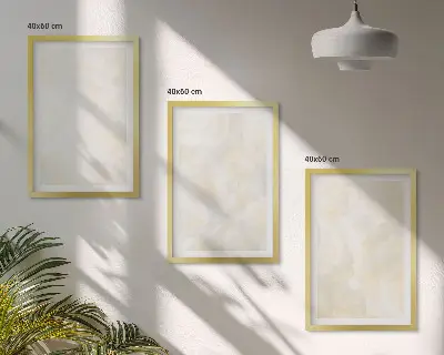 Set de 3 cuadros para salón con diseño de pintura de textura brillante