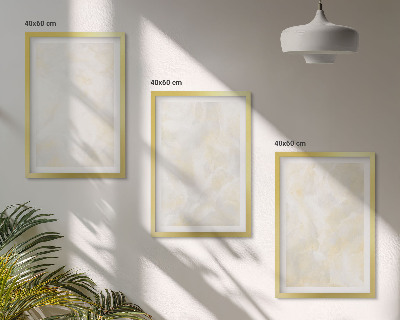 Set de 3 cuadros para salón Diseño de pintura con textura brillante