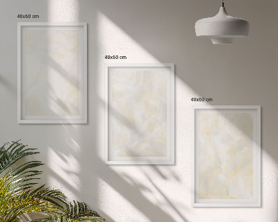 Set de 3 cuadros para salón Diseño de pintura con textura brillante