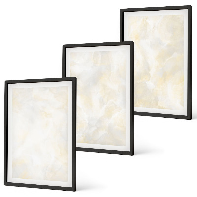Set de 3 cuadros para salón Diseño de pintura con textura brillante