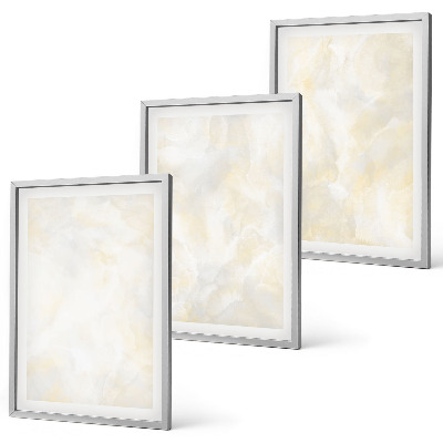 Set de 3 cuadros para salón Diseño de pintura con textura brillante