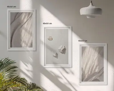 Juego de 3 cuadros con diseño de primeros planos de estructura bohemia