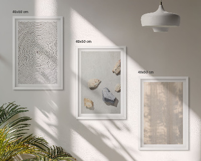 Set de 3 cuadros para salón Estructuras con texturas naturales de estilo bohemio