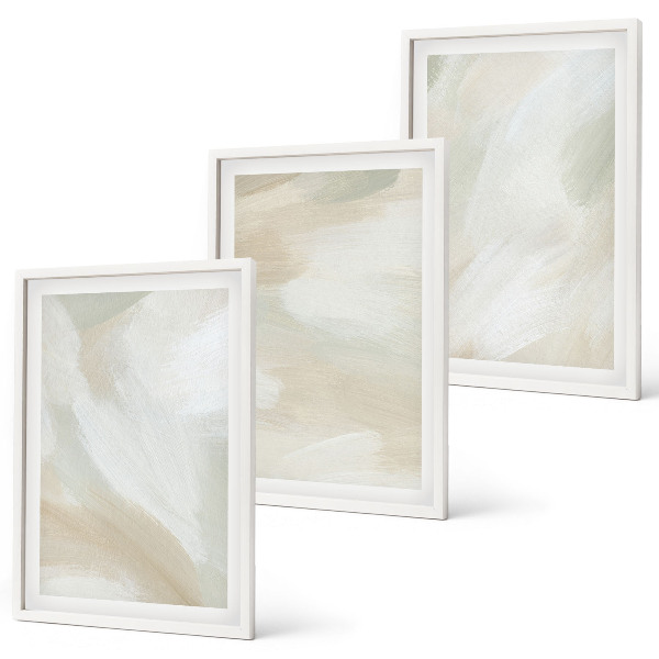 Juego de 3 cuadros Textura de pintura minimalista