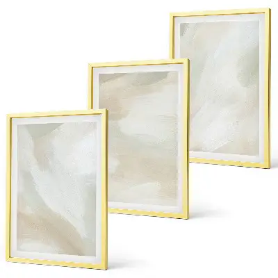 Juego de 3 cuadros con diseño de textura de pintura minimalista
