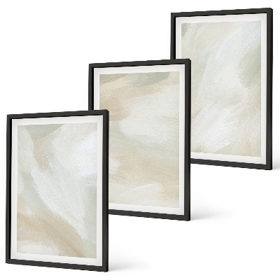 Juego de 3 cuadros Textura de pintura minimalista