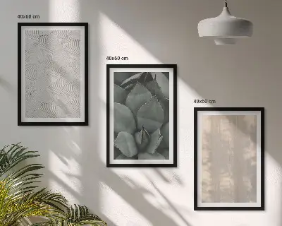 Set de 3 cuadros decorativos para salón con diseño de texturas tropicales de verano