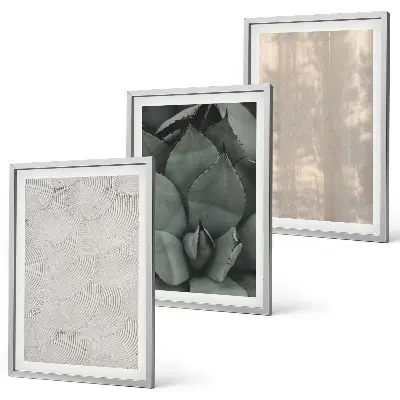 Set de 3 cuadros decorativos para salón con diseño de texturas tropicales de verano