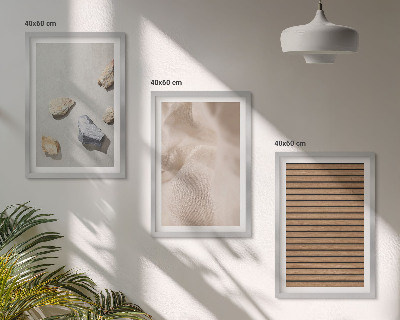 Juego de 3 cuadros Texturas de tela de madera y piedras