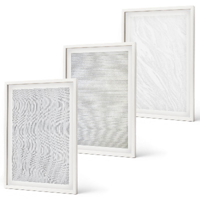 Set de 3 cuadros para salón Estructuras con patrones de arena brillante
