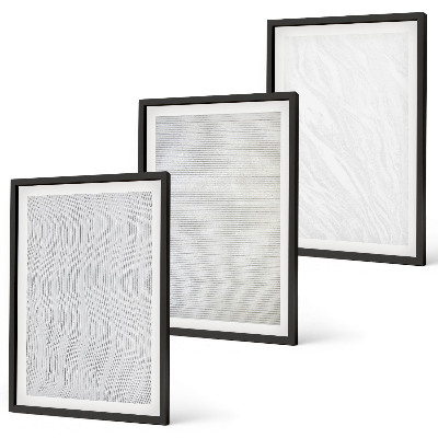 Set de 3 cuadros para salón Estructuras con patrones de arena brillante