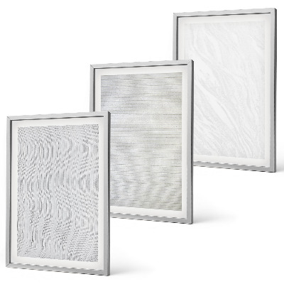 Set de 3 cuadros para salón Estructuras con patrones de arena brillante