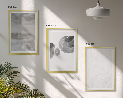 Set de 3 cuadros para salón Estructuras modernas abstractas