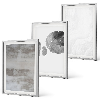 Set de 3 cuadros para salón Estructuras modernas abstractas