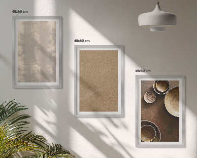 Set de 3 cuadros para salón Estructuras de textura minimalistas