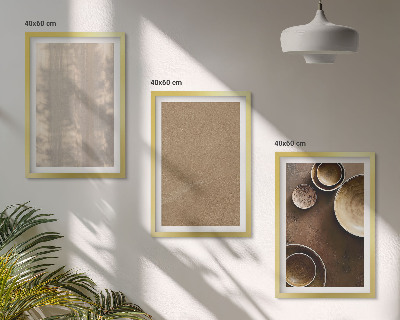 Set de 3 cuadros para salón Estructuras de textura minimalistas