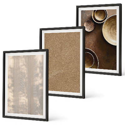 Set de 3 cuadros para salón Estructuras de textura minimalistas