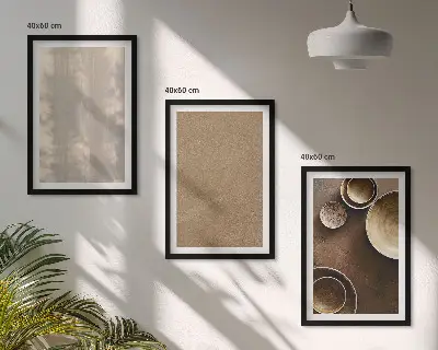 Set de 3 cuadros para salón con estructuras de textura minimalistas