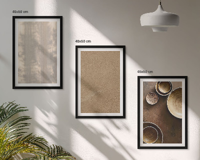 Set de 3 cuadros para salón Estructuras de textura minimalistas