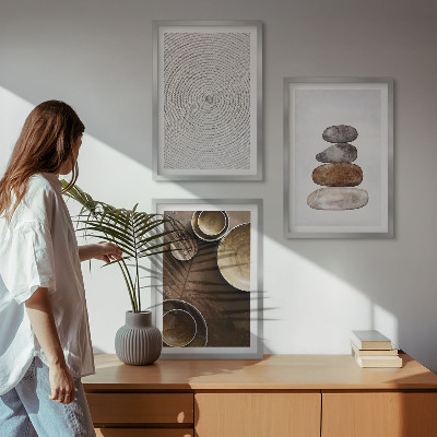 Juego de 3 cuadros Texturas en el arte moderno