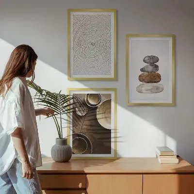 Juego de 3 cuadros diseño de texturas en el arte moderno