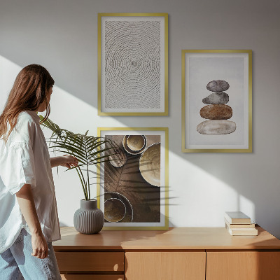 Juego de 3 cuadros Texturas en el arte moderno