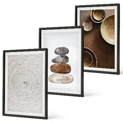 Juego de 3 cuadros diseño de texturas en el arte moderno