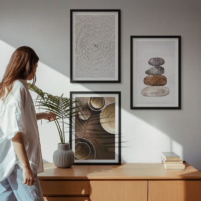 Juego de 3 cuadros Texturas en el arte moderno