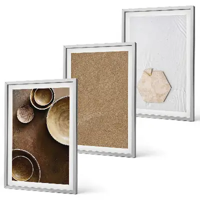 Set de 3 cuadros con diseño de texturas y colores minimalistas