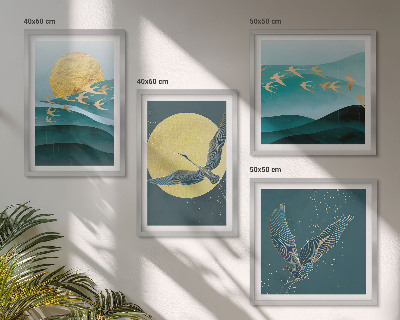 Galería de pared Paisajes elegantes con aves