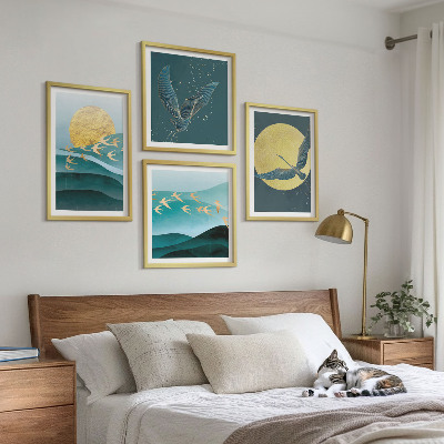 Galería de pared Paisajes elegantes con aves