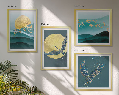 Galería de pared Paisajes elegantes con aves