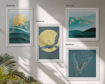 Galería de pared Paisajes elegantes con aves