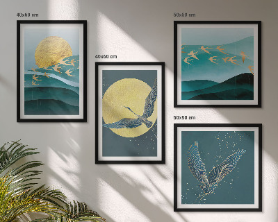 Galería de pared Paisajes elegantes con aves