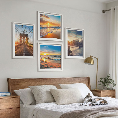 Galería de pared Puentes atardeceres ciudad