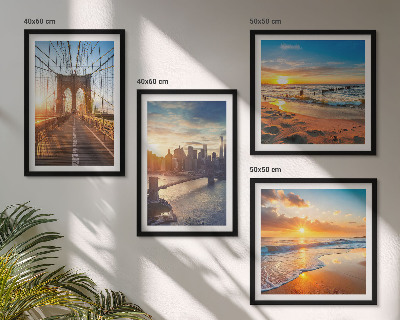 Galería de pared Puentes atardeceres ciudad