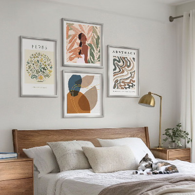 Galería de pared Pósteres de estética bohemia en tonos pastel