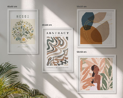 Galería de pared Pósteres de estética bohemia en tonos pastel