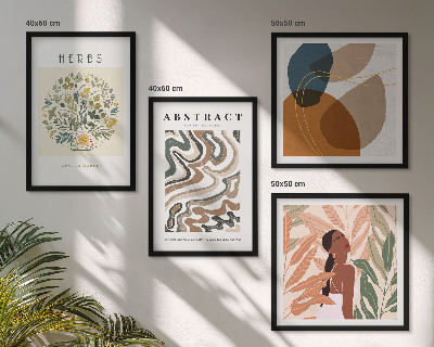 Galería de pared Pósteres de estética bohemia en tonos pastel