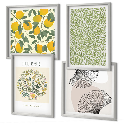 Galería de pared Hierbas y hojas de limón