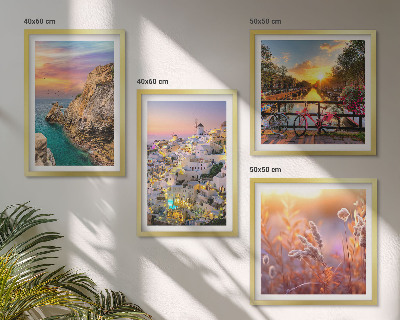 Set de cuadros modernos para salón puestas de sol junto al mar