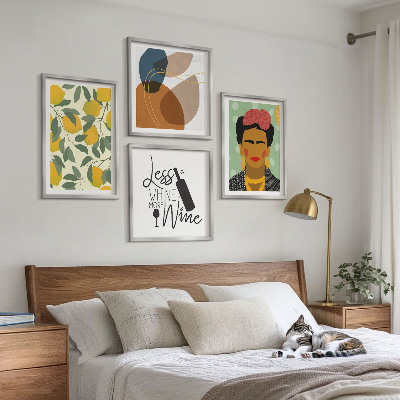 Galería de pared Retrato de Frida con vino de limones