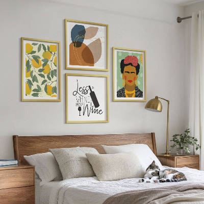 Galería de pared Retrato de Frida con vino de limones