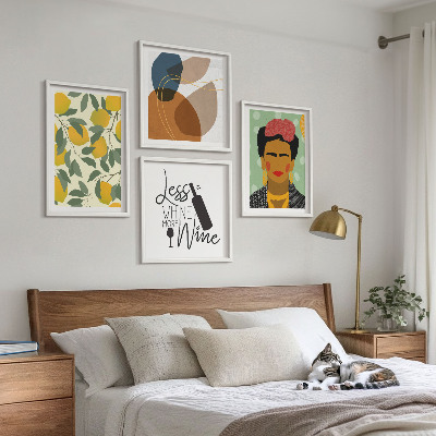 Galería de pared Retrato de Frida con vino de limones