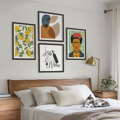 Galería de pared Retrato de Frida con vino de limones