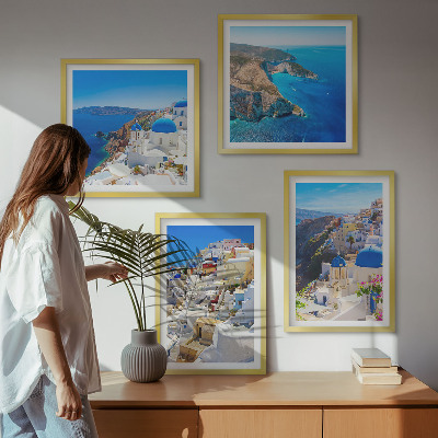 Galería de pared Paisaje arquitectónico de Oia, Santorini, Grecia