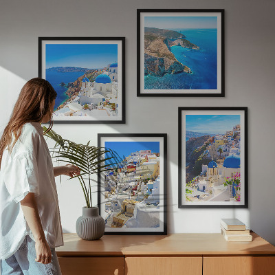 Galería de pared Paisaje arquitectónico de Oia, Santorini, Grecia