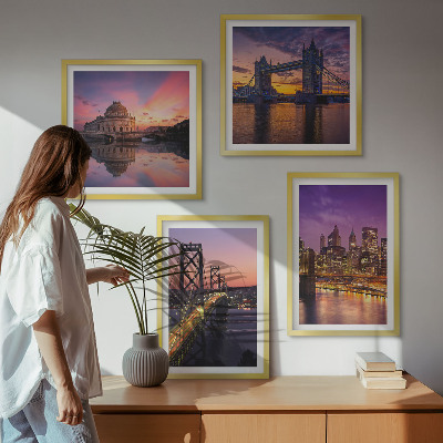 Galería de pared Puentes, sol, vistas de la ciudad
